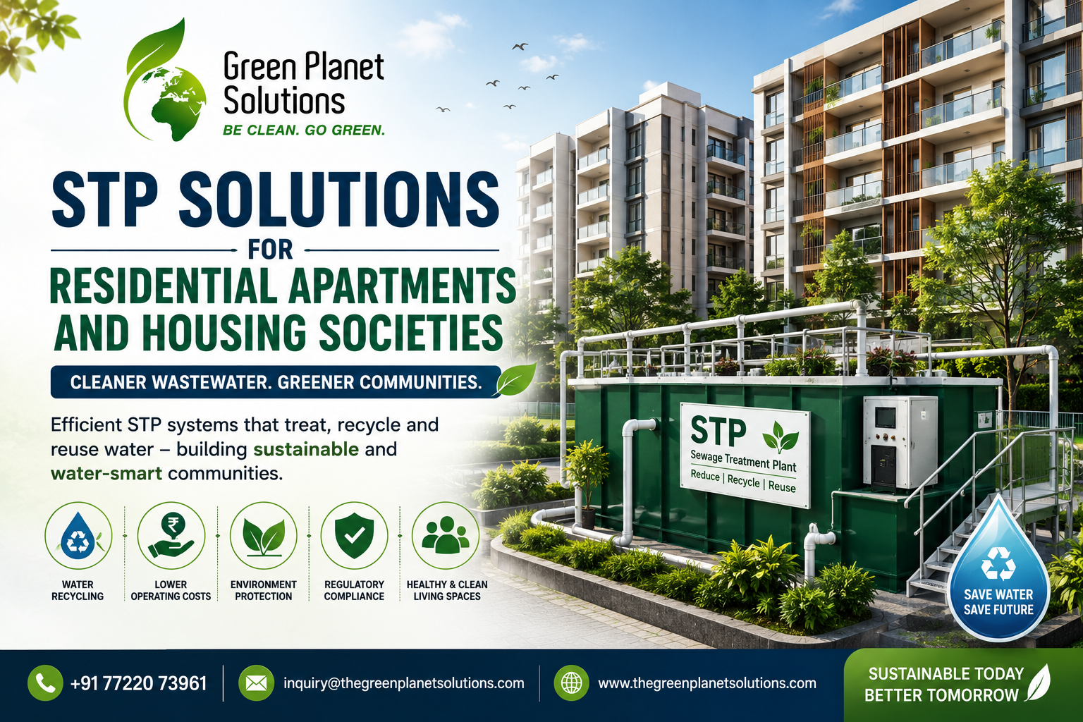 STP Solutions for Residential Apartments and Housing Societies