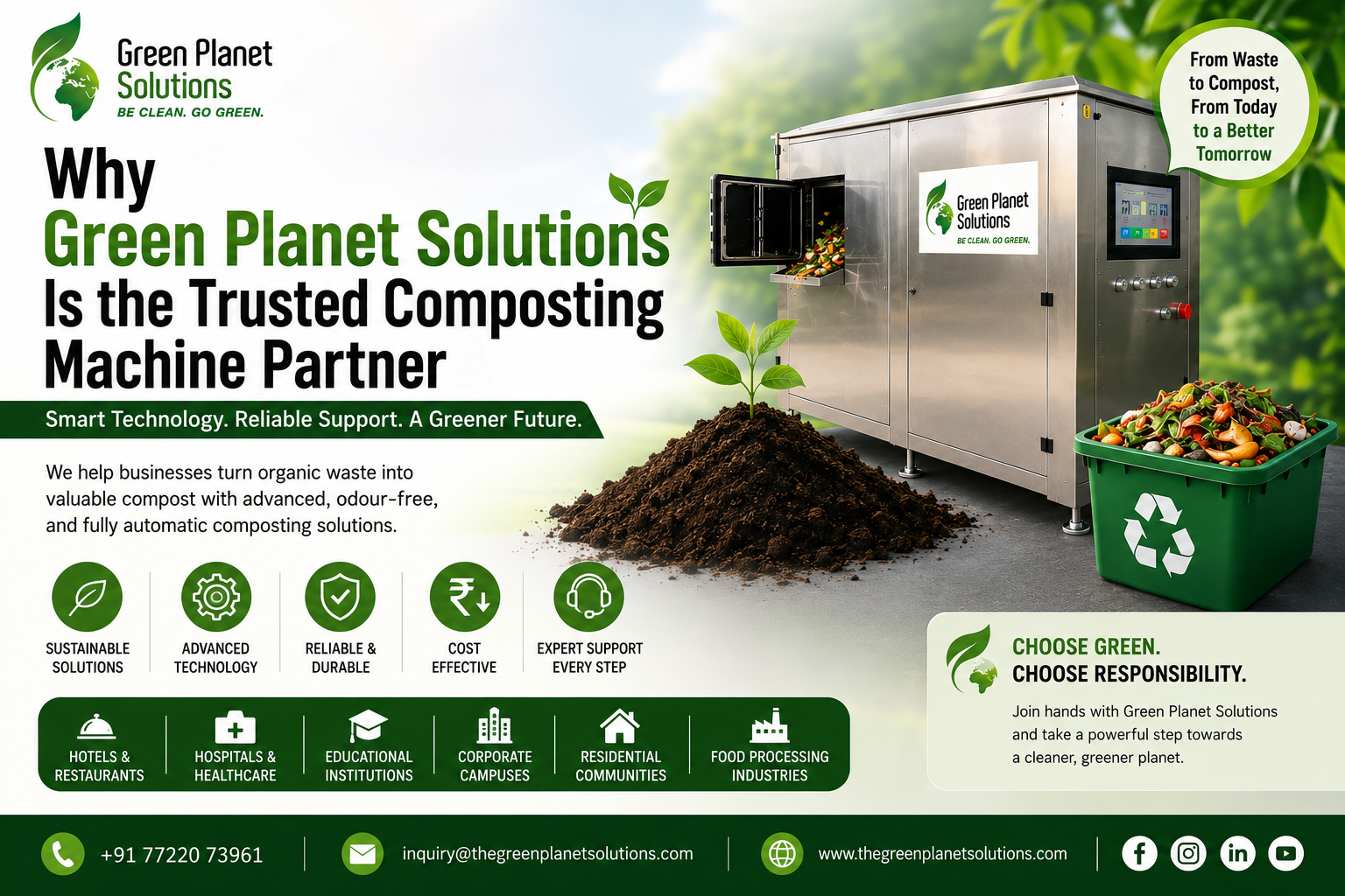 Why Green Planet Solutions Is the Trusted Composting Machine Partner